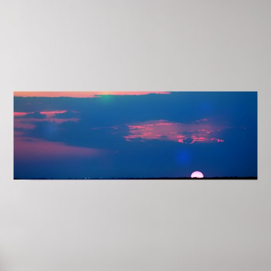 印象派の海からの夕日ポスター ポスター (正面)