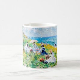 印象派の海岸ピクニック - 海辺の人々 コーヒーマグカップ