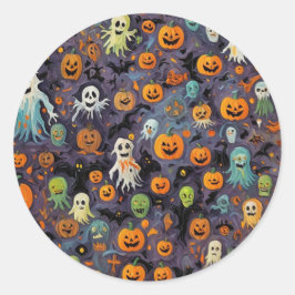 印象派の溶ける幽霊 ラウンドシール