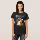 印象派の猫の叫び 印象主義 ネコ Tシャツ (正面フル)