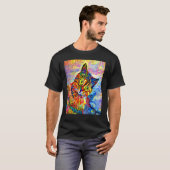 印象派の猫 子猫 愛猫 ママ パパ 猫 Tシャツ (正面フル)