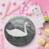 印象派の白鳥 ペーパープレート (パーティー)