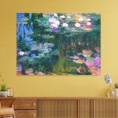 印象派の睡蓮絵画の花 キャンバスプリント (インサイチュ (リビング))