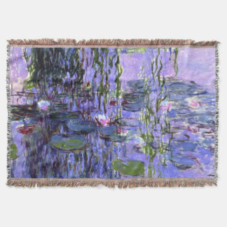 印象派の睡蓮絵画の花 スローブランケット