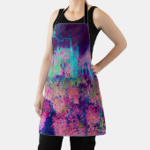 印象派の紫とホットピンクの風景 エプロン (インサイチュ)