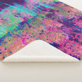 印象派の紫とホットピンクの風景 シェルパブランケット (3/4)