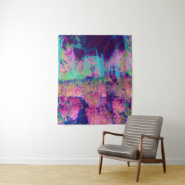 印象派の紫とホットピンクの風景 タペストリー