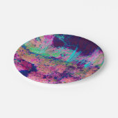 印象派の紫とホットピンクの風景 ペーパープレート (アングル)