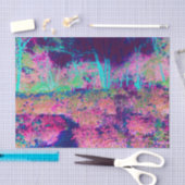 印象派の紫とホットピンクの風景 薄葉紙 (クラフト)