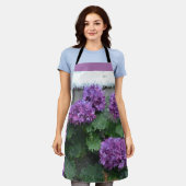 印象派の紫紫紫陽花 エプロン (着用した状態)