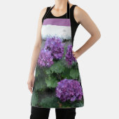 印象派の紫紫紫陽花 エプロン (インサイチュ)