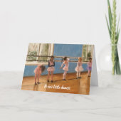 印象派の絵画小さな女の子バレエダンサー カード (正面)