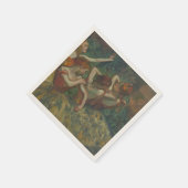 印象派の絵画、四人のダンサー、エドガー・ドガ スタンダードカクテルナプキン (角)