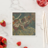 印象派の絵画、四人のダンサー、エドガー・ドガ スタンダードカクテルナプキン (インサイチュ)