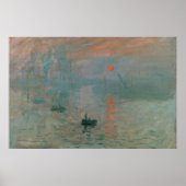 印象派の絵画、日の出、有名な絵画、 ポスター (正面)