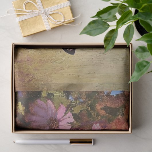 印象派の花と蝶の切り離 薄葉紙 (ギフト)