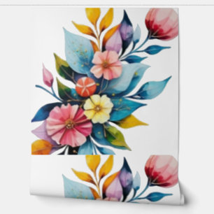 印象派の花の水彩 壁紙