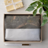 印象派の蝶とピンクの花のデコパージュ 薄葉紙 (ギフト)