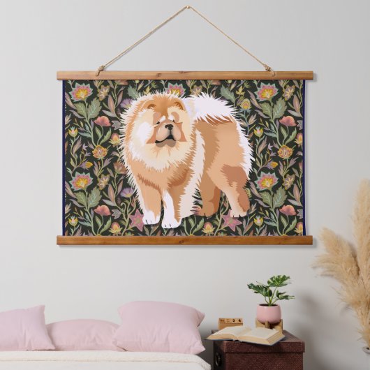 印象派の赤いチョウの壁のタペストリーの木がトッピング 吊り下げ型タペストリー (寝室)