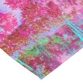 印象派の赤とピンクの庭園風景 ショートテーブルランナー (コーナー)