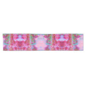 印象派の赤とピンクの庭園風景 ショートテーブルランナー (横)