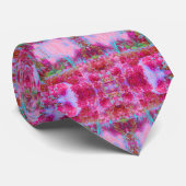 印象派の赤とピンクの庭園風景 ネクタイ (ロール)