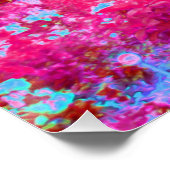 印象派の赤とピンクの庭園風景 ポスター (コーナー)