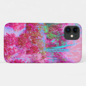 印象派の赤とピンクの庭園風景 Case-Mate iPhoneケース (裏面(横))