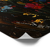 印象派の野生の花の風景 - 穏やかな ポスター (角)