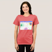 印象派の銀河 パステル調 レディースTシャツ トライブレンドTシャツ (正面全面)