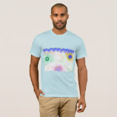 印象派の銀河 メンズTシャツ Tシャツ (正面フル)