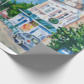印象派の陽光あふれる街並みの包装紙 | ラッピングペーパー (角)