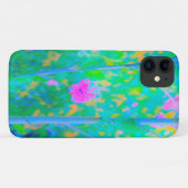 印象派の青い風景とピンクの花 Case-Mate iPhoneケース (裏面(横))