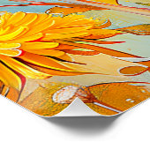 印象派の風景のユーラシアの青いタイ ポスター (コーナー)