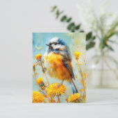 印象派の風景のユーラシアの青いタイ ポストカード (スタンド正面)