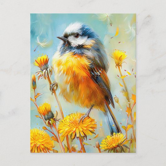 印象派の風景のユーラシアの青いタイ ポストカード (正面)