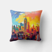 印象派はっきりしたの街並み クッション (裏面)