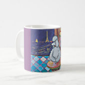 印象派アートプードルパリカフェマグカップ コーヒーマグカップ (正面左)