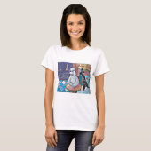 印象派アートプードルパリカフェTシャツ Tシャツ (正面フル)