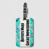 印象派アート引用文誇りを持った作家 ラゲッジタグ (正面縦)