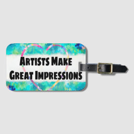 印象派アート引用文誇りを持った作家 ラゲッジタグ