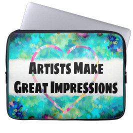 印象派アート引用文誇りを持った作家 ラップトップスリーブ