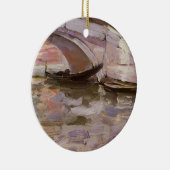 印象派アート、ジョン・シンガー・サージェントによるゴンドラ セラミックオーナメント (右)