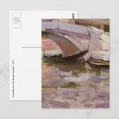 印象派アート、ジョン・シンガー・サージェントによるゴンドラ ポストカード (正面/裏面)