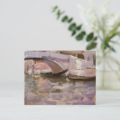 印象派アート、ジョン・シンガー・サージェントによるゴンドラ ポストカード (スタンド正面)