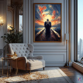 印象派インスパイアの叫び ポスター