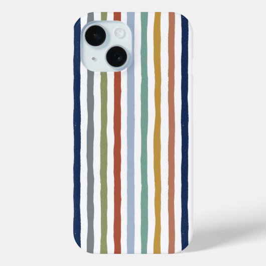 印象派インスパイア色手描きストライプ Case-Mate iPhoneケース (裏面)