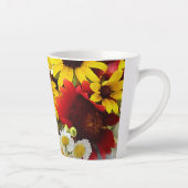 印象派カラフルスタイルワイルドフラワーアート カフェラテマグ (右)