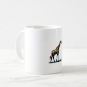 印象派カラフルスタイル動物愛好家キリン コーヒーマグカップ (正面左)