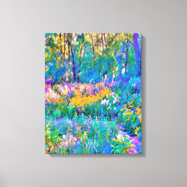 印象派カラフル庭園風景花 キャンバスプリント